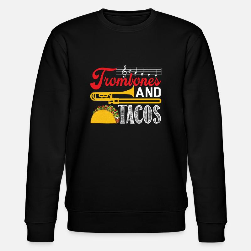 Trombone Trombones and Tacos - Stanley/Stella CHANGER Unisex Organic Sweatshirt - black