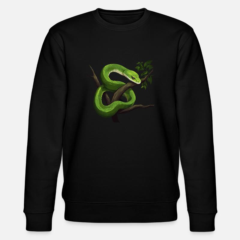 Serpent Mamba vert - Sweat bio CHANGER Stanley/Stella Unisexe - noir