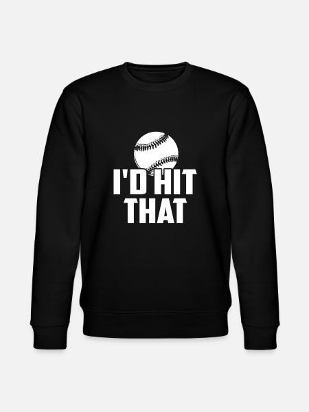 Baseball Baseball I'd Hit That - Stanley/Stella CHANGER Unisex Organic Sweatshirt - black
