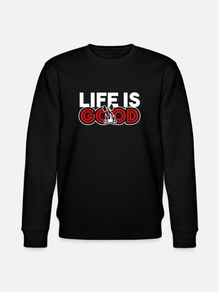 Camping Camping Life Is Good - Stanley/Stella CHANGER Unisex Organic Sweatshirt - black
