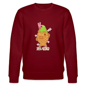 Bonbons japonais Taiyaki - Sweat bio CHANGER Stanley/Stella Unisexe - bordeaux - Devant - Nik (191cm) & Marisol (170cm)