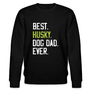 Meilleur papa husky - Sweat bio CHANGER Stanley/Stella Unisexe - noir - Devant - Nik (191cm) & Marisol (170cm)
