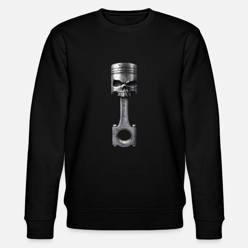 Totenkopf Kolben - Stanley/Stella Unisex Bio-Sweatshirt CHANGER  - Schwarz