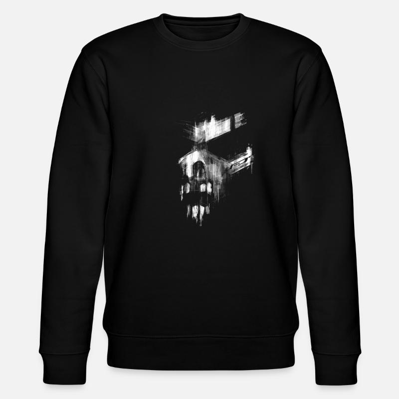 Abstract skull face - Stanley/Stella CHANGER Unisex Organic Sweatshirt - black