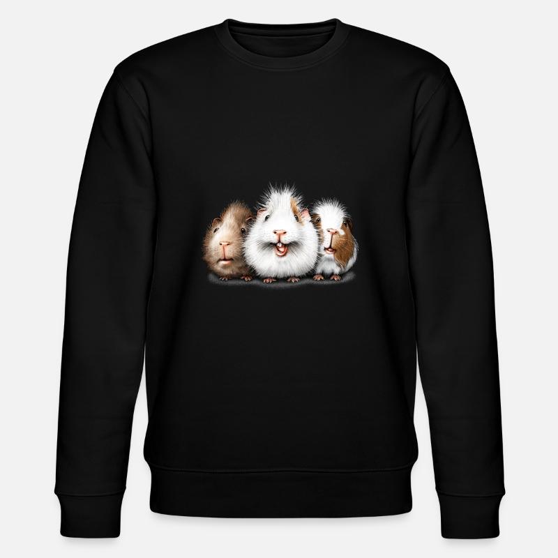 Drei Meerschweinchen - Stanley/Stella Unisex Bio-Sweatshirt CHANGER  - Schwarz
