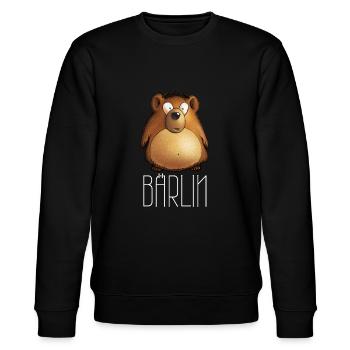 Hauptstadt Berlin Bär Bärlin - Stanley/Stella Unisex Bio-Sweatshirt CHANGER  - Schwarz - Vorne - Nik (191cm) & Marisol (170cm)
