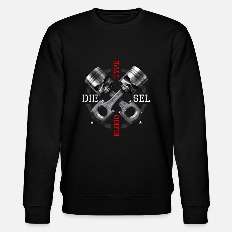 Skull blood diesel engine piston - Stanley/Stella CHANGER Unisex Organic Sweatshirt - black