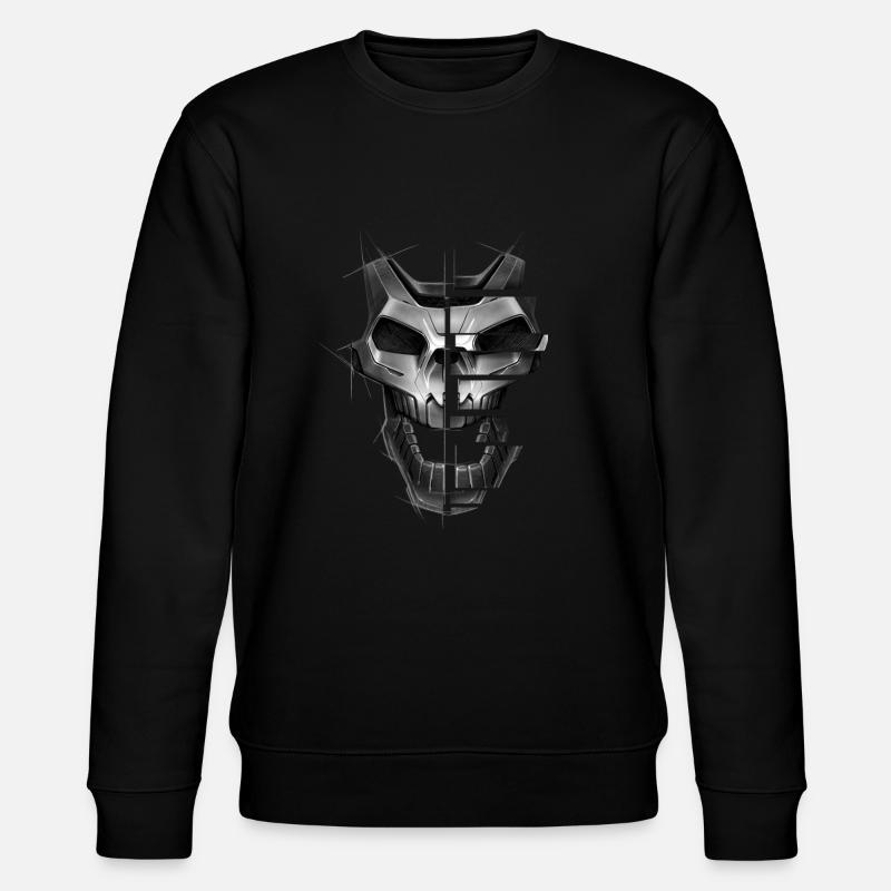 Skull robot - Stanley/Stella CHANGER Unisex Organic Sweatshirt - black
