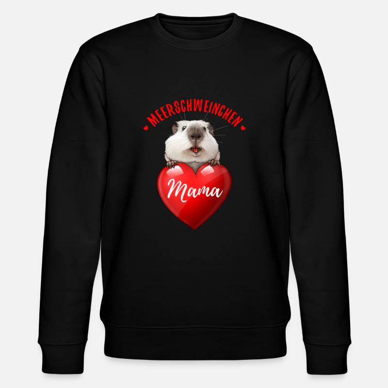 Cochon d’Inde Maman - Mère - Amour - Sweat bio CHANGER Stanley/Stella Unisexe - noir