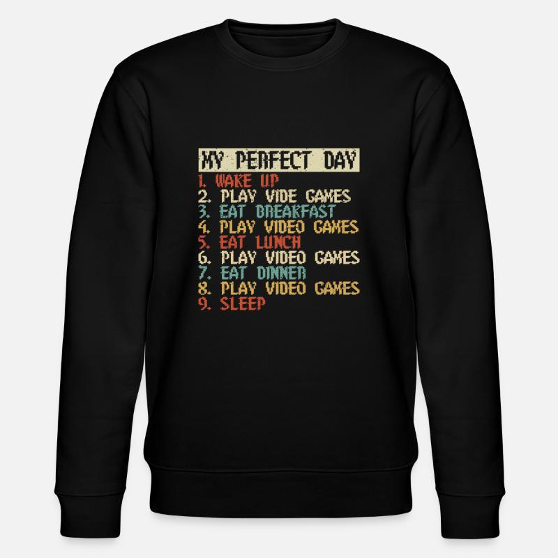 Gaming Retro Gift Idea - Stanley/Stella CHANGER Unisex Organic Sweatshirt - black