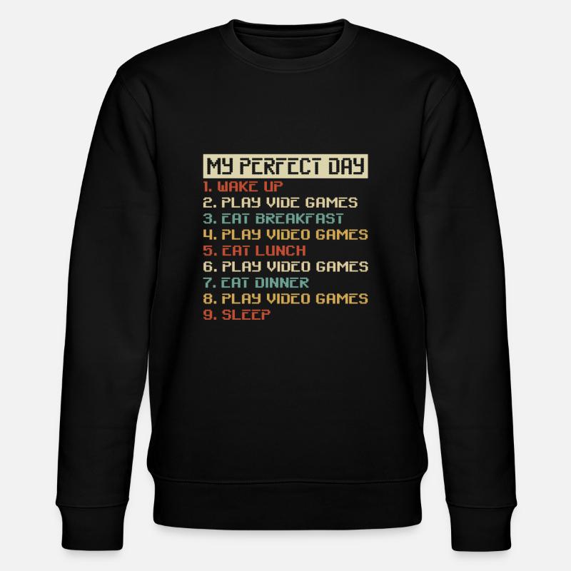 Gaming Retro Geschenkidee - Stanley/Stella Unisex Bio-Sweatshirt CHANGER  - Schwarz