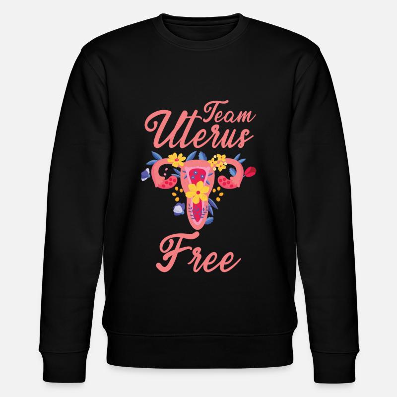 Uterus Gebärmutter Operation - Stanley/Stella Unisex Bio-Sweatshirt CHANGER  - Schwarz