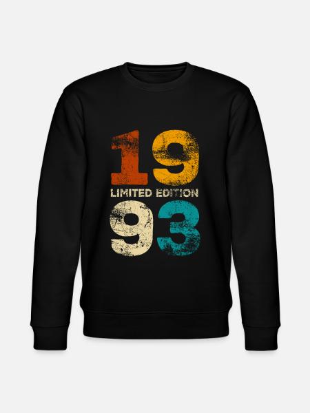 Limited Edition 1993, Birthday Gift - Stanley/Stella CHANGER Unisex Organic Sweatshirt - black