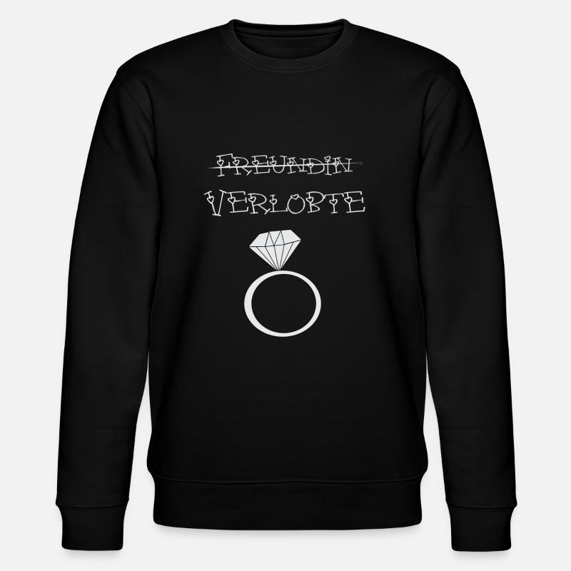 Freundin durchgestrichen Verlobte - Stanley/Stella Unisex Bio-Sweatshirt CHANGER - Schwarz
