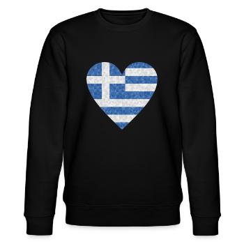 Grèce Drapeau Grec - Sweat bio CHANGER Stanley/Stella Unisexe - noir - Devant - Nik (191cm) & Marisol (170cm)