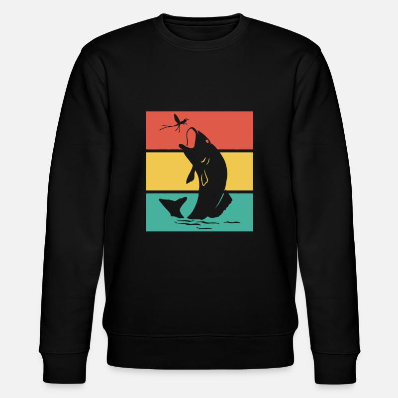Fisch Fisch bunt - Stanley/Stella Unisex Bio-Sweatshirt CHANGER  - Schwarz