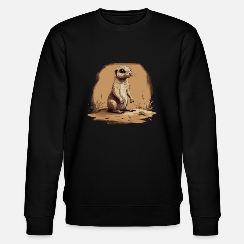 Suricate bébé mangouste Afrique - Sweat bio CHANGER Stanley/Stella Unisexe - noir