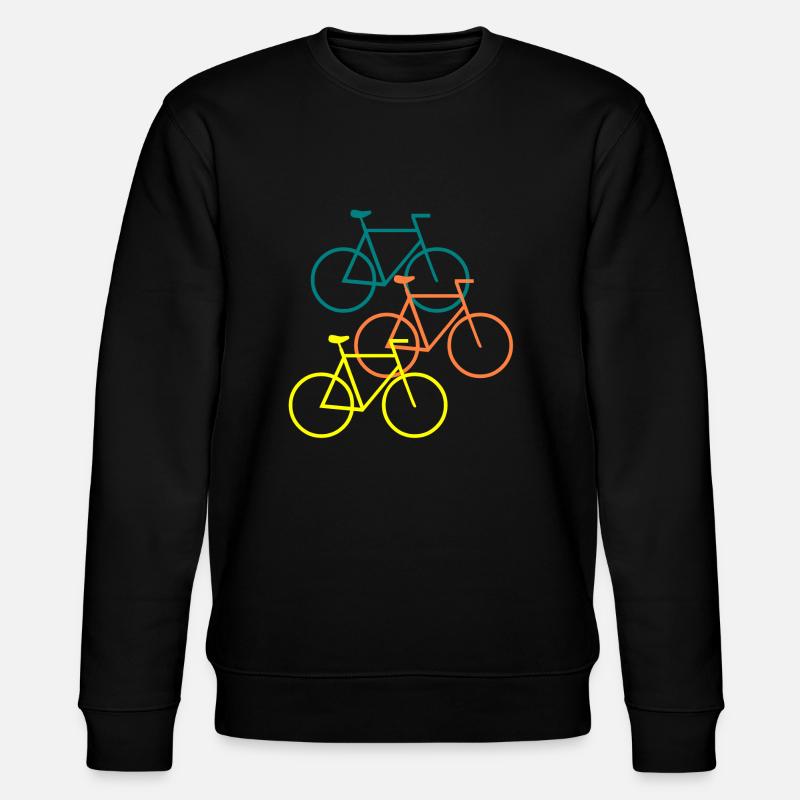 Fahrrad Familien Design - Stanley/Stella Unisex Bio-Sweatshirt CHANGER - Schwarz
