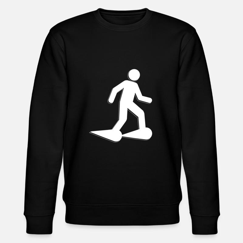 Schneeschuhwanderer Shirt Schneeschuh Wanderung - Stanley/Stella Unisex Bio-Sweatshirt CHANGER - Schwarz