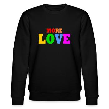 More love - Stanley/Stella CHANGER Unisex Organic Sweatshirt - black - Front - Nik (191cm) & Marisol (170cm)