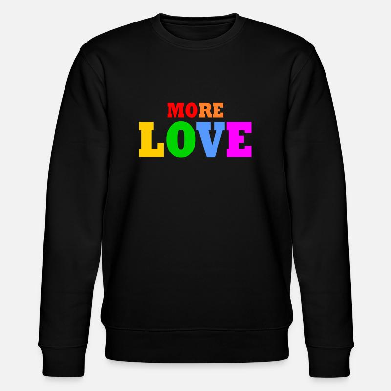 More love - Stanley/Stella Unisex Bio-Sweatshirt CHANGER  - Schwarz