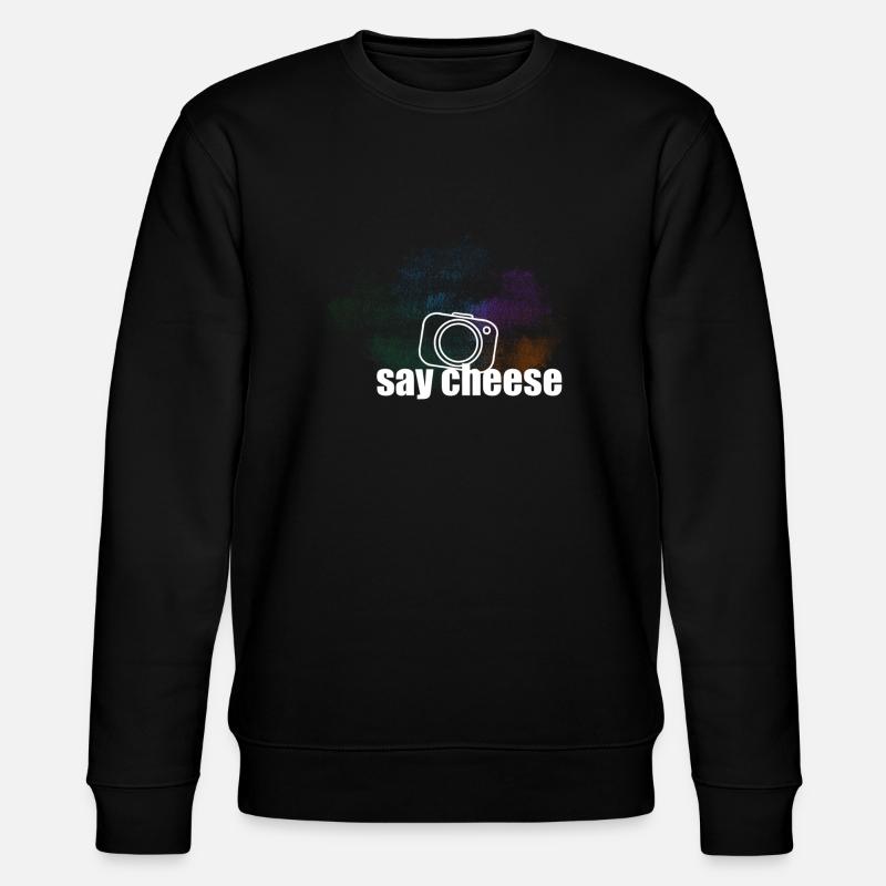 Say Cheese white - Stanley/Stella Unisex Bio-Sweatshirt CHANGER  - Schwarz