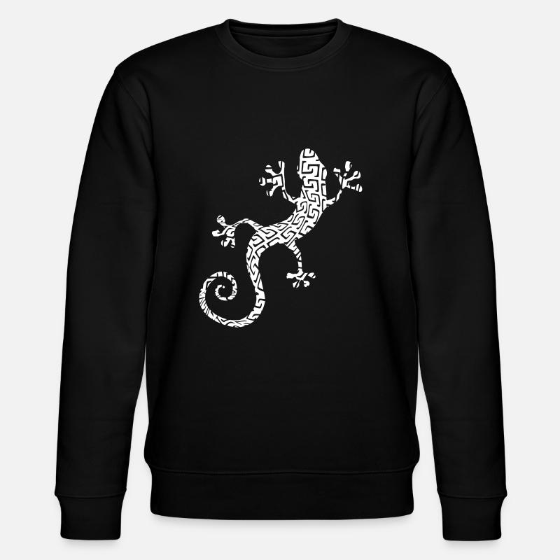 Gecko Textur - Stanley/Stella Unisex Bio-Sweatshirt CHANGER - Schwarz