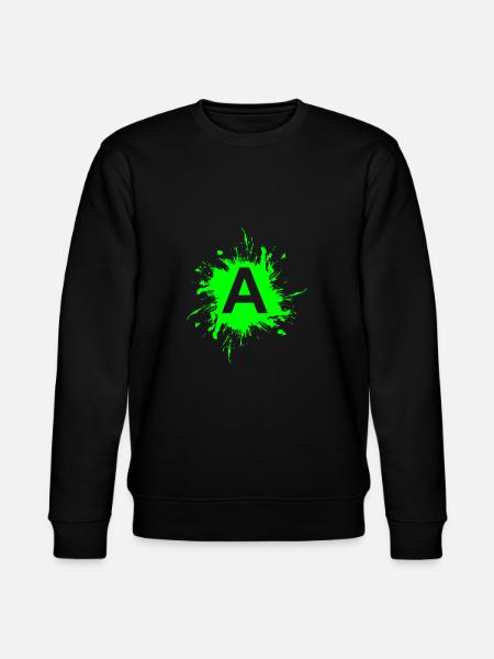 Team A Buchstabe A Anfangsbuchtabe - Stanley/Stella Unisex Bio-Sweatshirt CHANGER - Schwarz