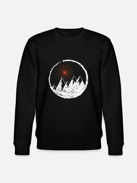 Mountains Mountains Mountain l Icon Symbol Logo Sun - Stanley/Stella CHANGER Unisex Organic Sweatshirt - black