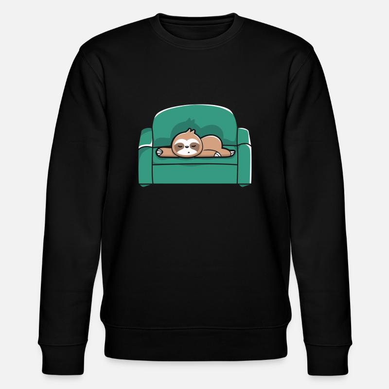 Faultier Sofa Chill Relax - Stanley/Stella Unisex Bio-Sweatshirt CHANGER  - Schwarz