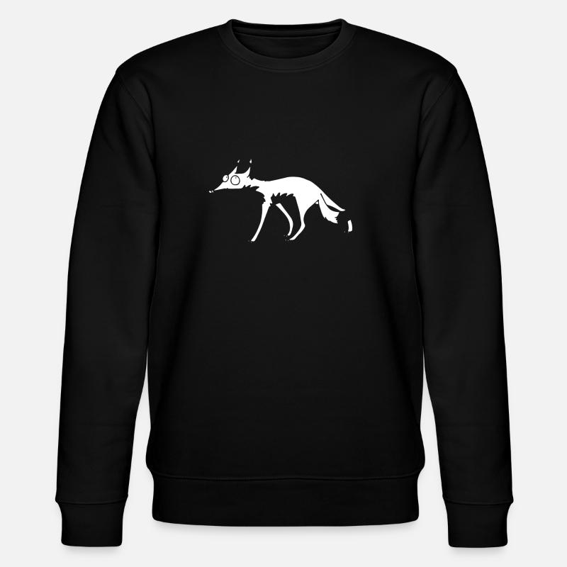 White Fox no 4 - Stanley/Stella CHANGER Unisex Organic Sweatshirt - black