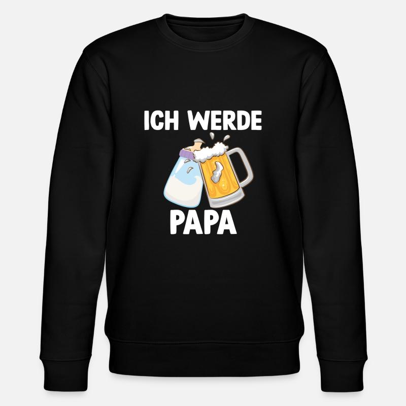 Ich werde Papa! - Stanley/Stella Unisex Bio-Sweatshirt CHANGER  - Schwarz