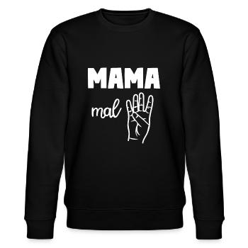 Mama Mal Vier - Stanley/Stella Unisex Bio-Sweatshirt CHANGER  - Schwarz - Vorne - Nik (191cm) & Marisol (170cm)