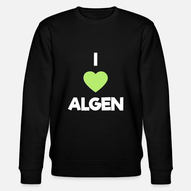 i love algen - Stanley/Stella Unisex Bio-Sweatshirt CHANGER  - Schwarz