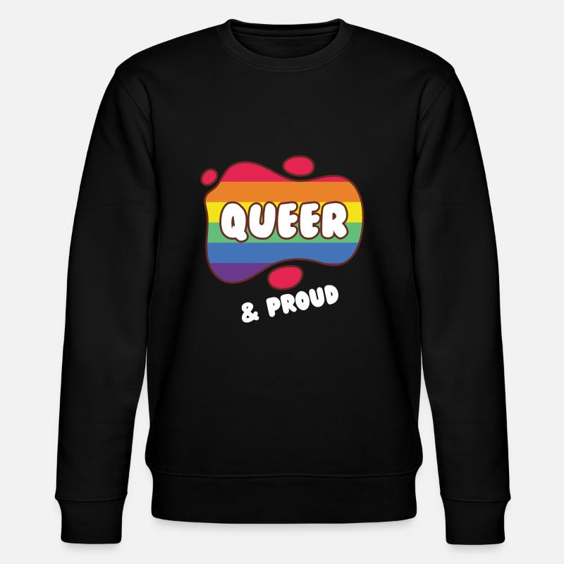 Queer und stolz - Stanley/Stella Unisex Bio-Sweatshirt CHANGER  - Schwarz