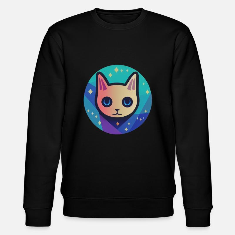 Astro Cat - Stanley/Stella Unisex Bio-Sweatshirt CHANGER  - Schwarz
