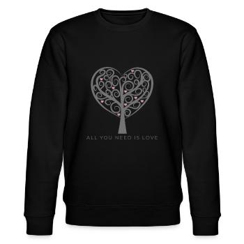 Tout ce dont vous avez besoin, c’est d’amour Heart Tree - Sweat bio CHANGER Stanley/Stella Unisexe - noir - Devant - Nik (191cm) & Marisol (170cm)