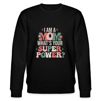 Ich bin eine Mutter Ich bin eine Mutter - Stanley/Stella Unisex Bio-Sweatshirt CHANGER  - Schwarz - Vorne - Nik (191cm) & Marisol (170cm)