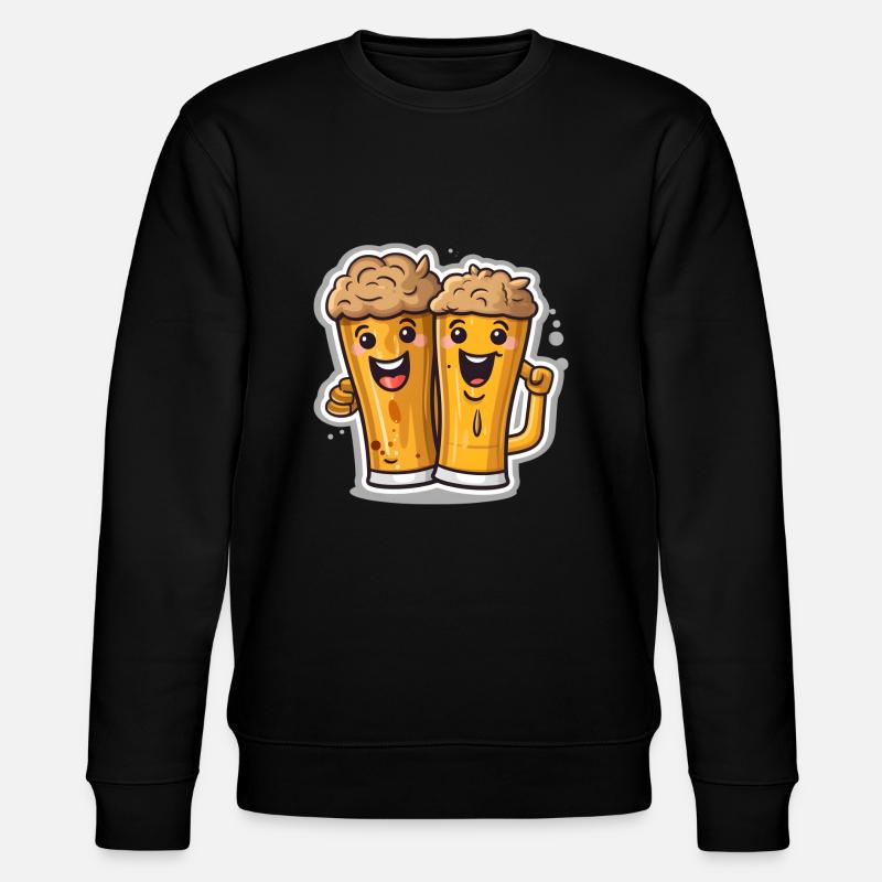 2 Bierglas-Kumpels - Stanley/Stella Unisex Bio-Sweatshirt CHANGER  - Schwarz