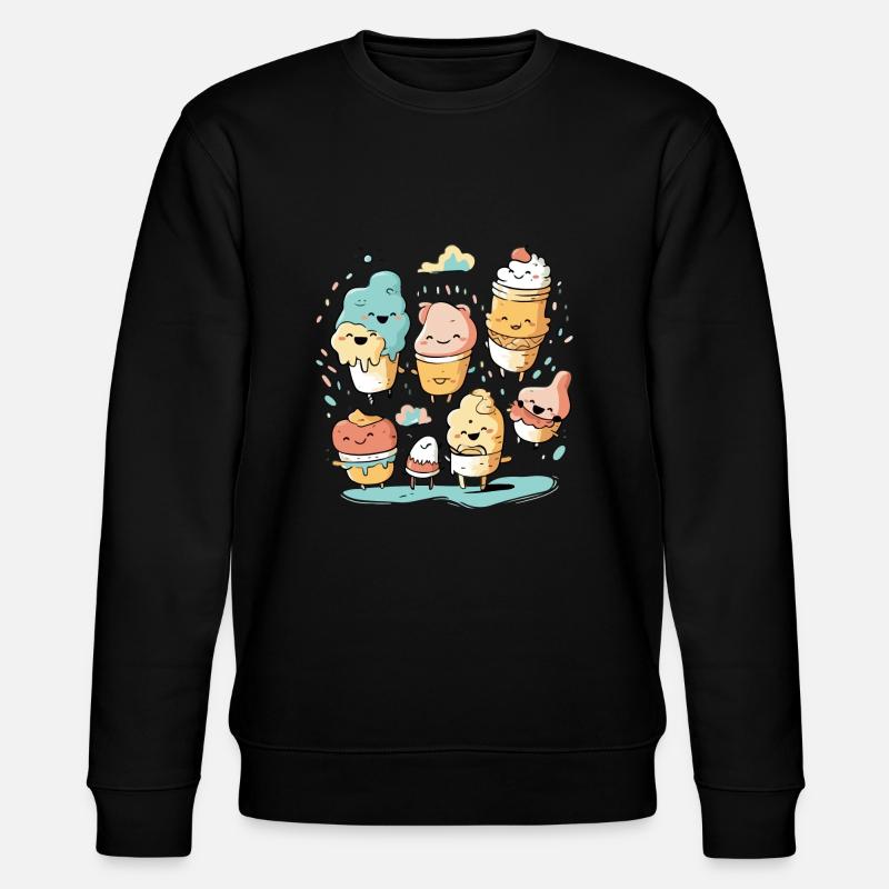 Kawaii-Eis - Stanley/Stella Unisex Bio-Sweatshirt CHANGER  - Schwarz