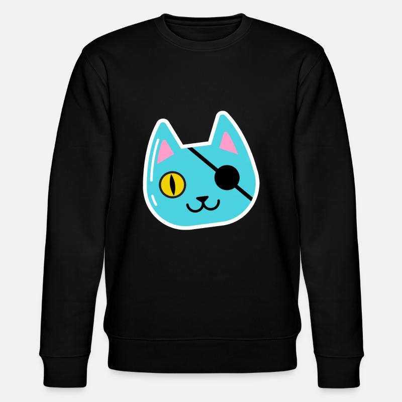 Katze - Stanley/Stella Unisex Bio-Sweatshirt CHANGER  - Schwarz