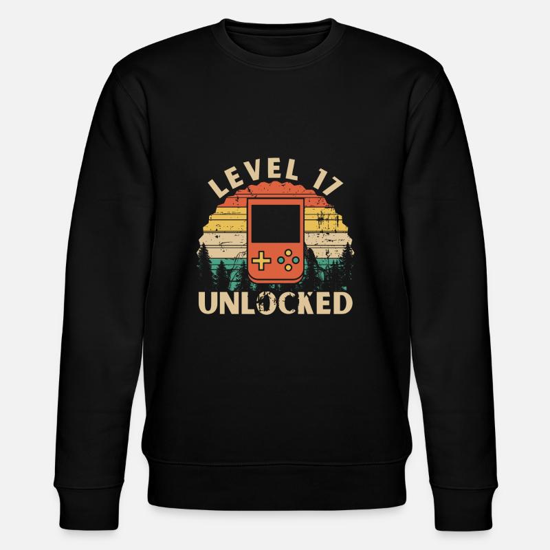 Level 17 Unlocked - Stanley/Stella CHANGER Unisex Organic Sweatshirt - black