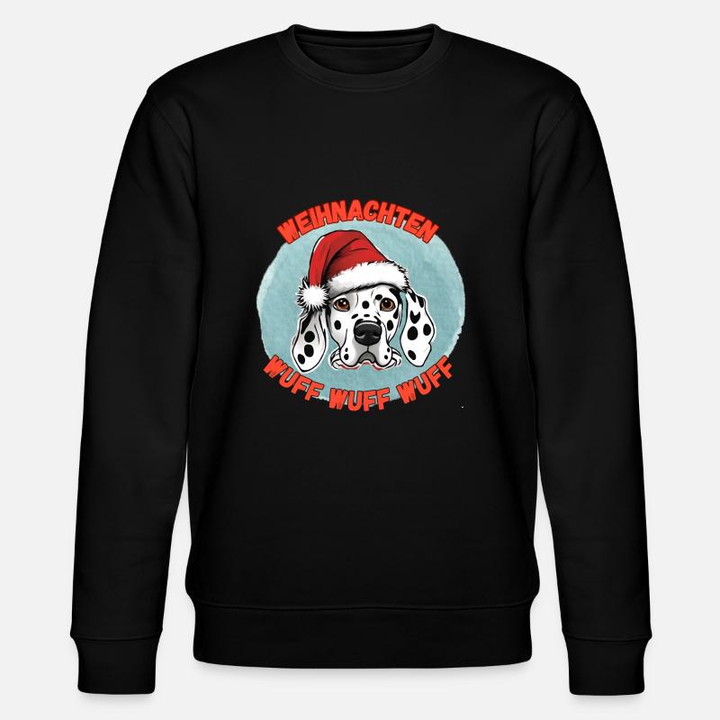 Weihnachten "Wuff" - Stanley/Stella Unisex Bio-Sweatshirt CHANGER  - Schwarz