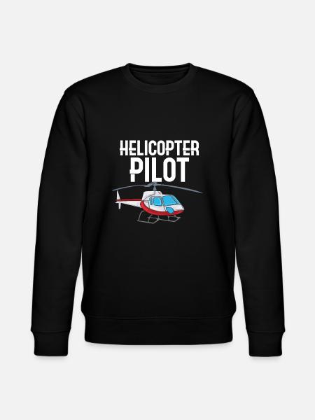 Helicopter fly flight pilot - Stanley/Stella CHANGER Unisex Organic Sweatshirt - black