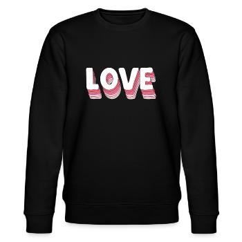 Love - Stanley/Stella Unisex Bio-Sweatshirt CHANGER  - Schwarz - Vorne - Nik (191cm) & Marisol (170cm)