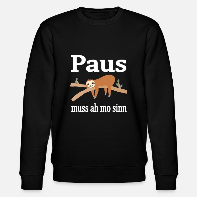 Saarländer Faultier - Stanley/Stella Unisex Bio-Sweatshirt CHANGER  - Schwarz