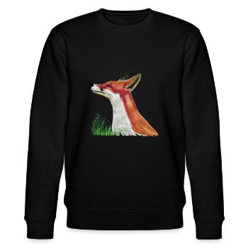 Das kleine Füchschen - Stanley/Stella Unisex Bio-Sweatshirt CHANGER  - Schwarz - Vorne - Nik (191cm) & Marisol (170cm)
