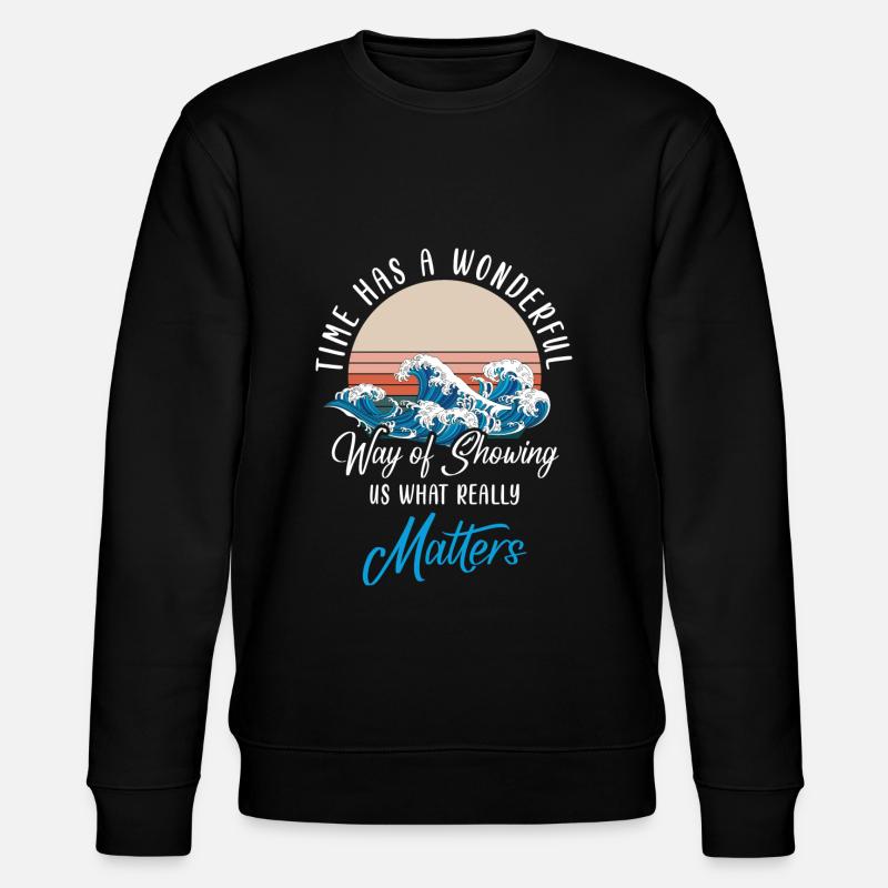 Time Friendship Art - Stanley/Stella CHANGER Unisex Organic Sweatshirt - black