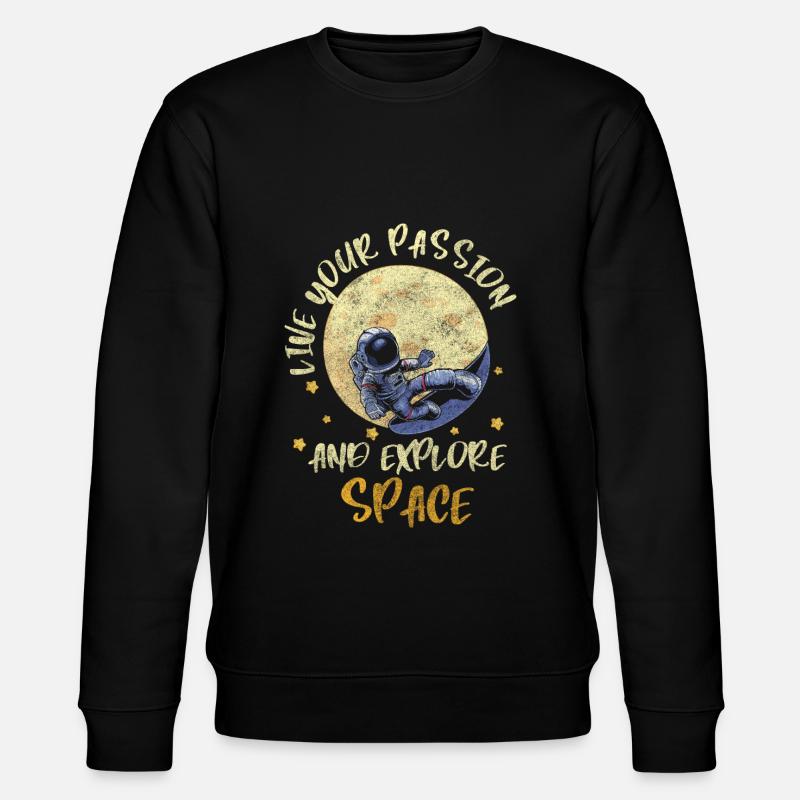Space, Spaceflight, Weightless, Moon - Stanley/Stella CHANGER Unisex Organic Sweatshirt - black