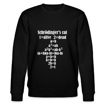 Physique Les paroles de la mort du chat de Schrödinger - Sweat bio CHANGER Stanley/Stella Unisexe - noir - Devant - Nik (191cm) & Marisol (170cm)